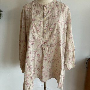 MAGNOLIA PEARL Button Down Blouse with Paisley print